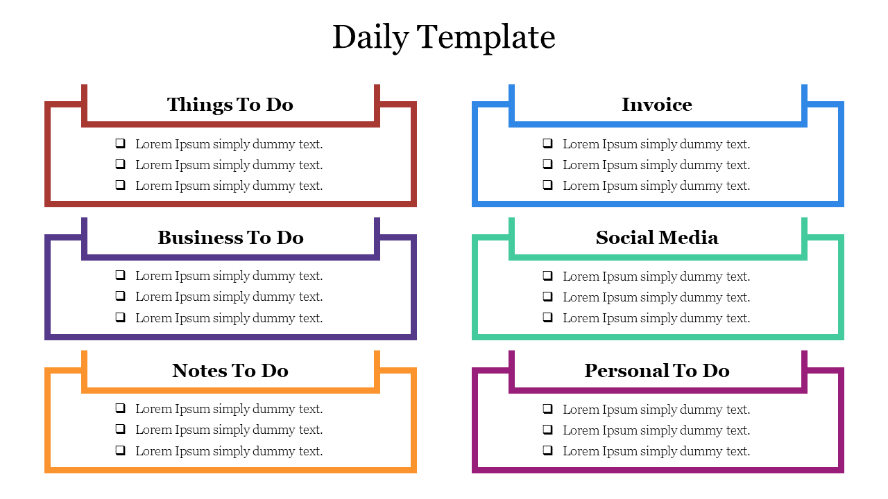 Creative Daily Template Presentation PowerPoint Slide